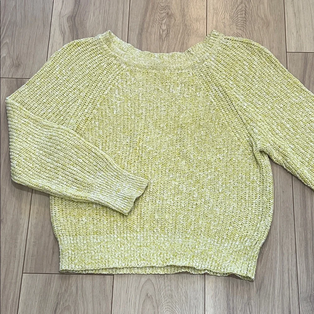 Free People Electric City Cotton Linen Blend Pullover Sweater - Picture 1 of 8